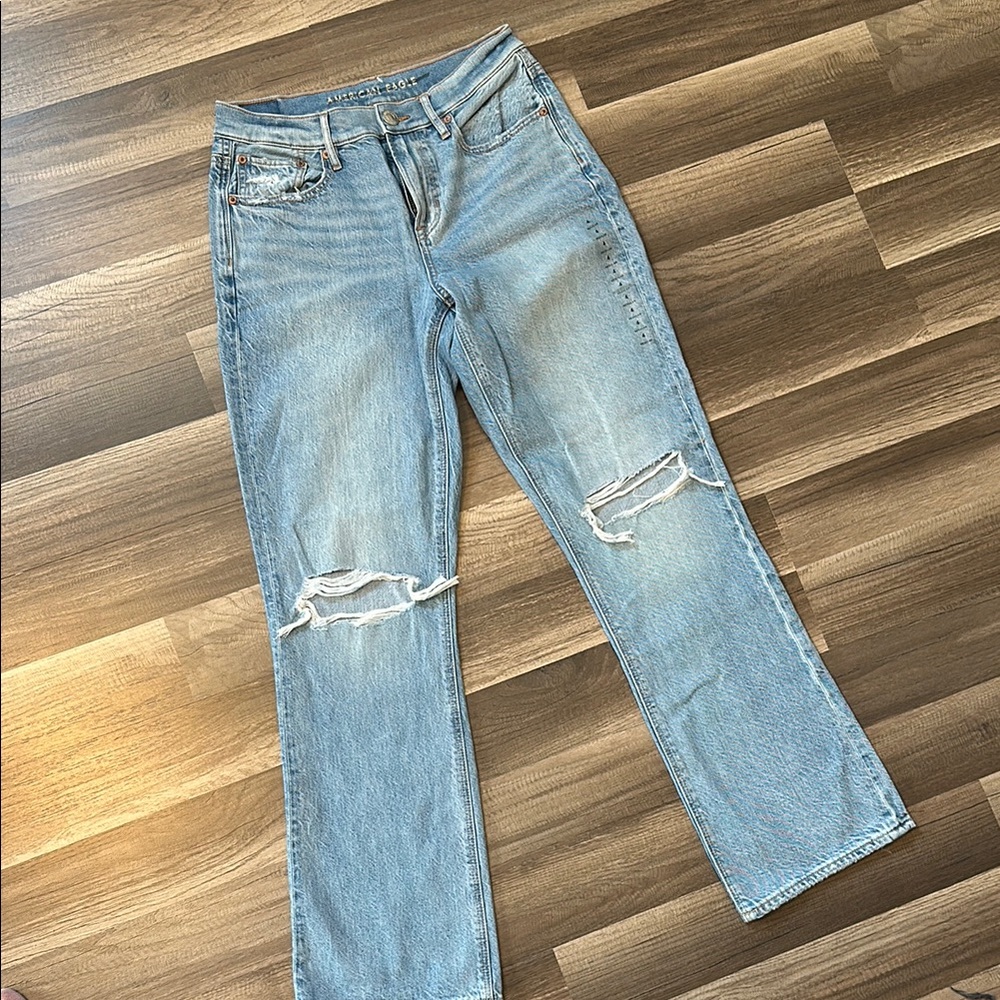 Classic Blue Distressed Women's Jeans